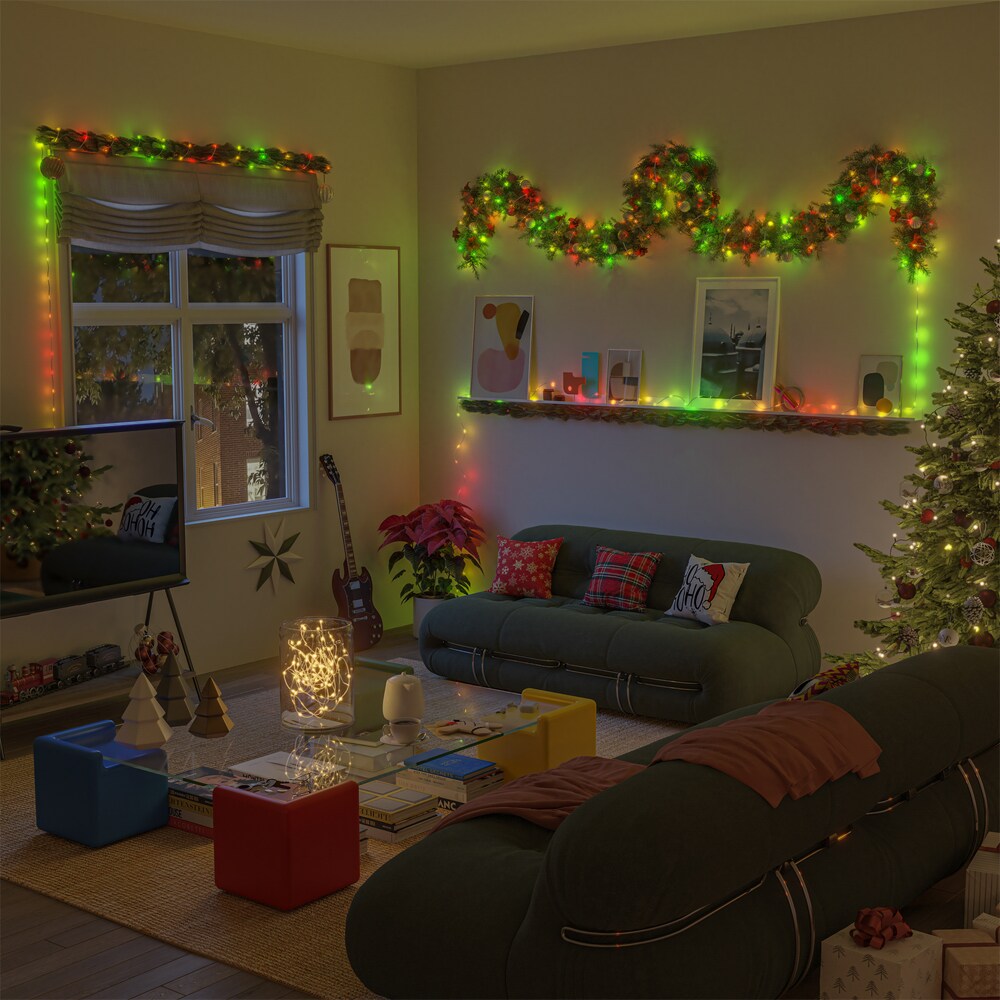 Ghirlanda luminoasa Smart LED PHILIPS, interior/exterior, RGB, 2.4W, 280lm, 10 m