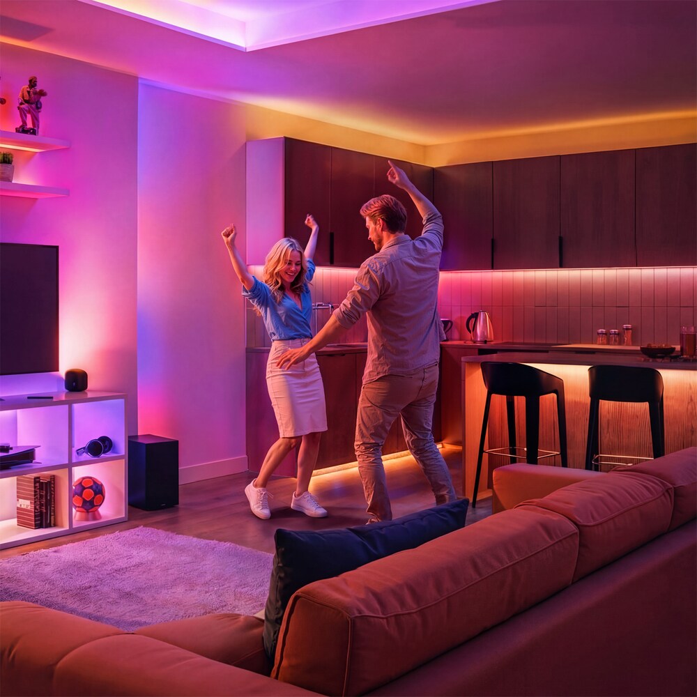 Ghirlanda luminoasa Smart LED PHILIPS, interior/exterior, RGB, 2.4W, 280lm, 10 m