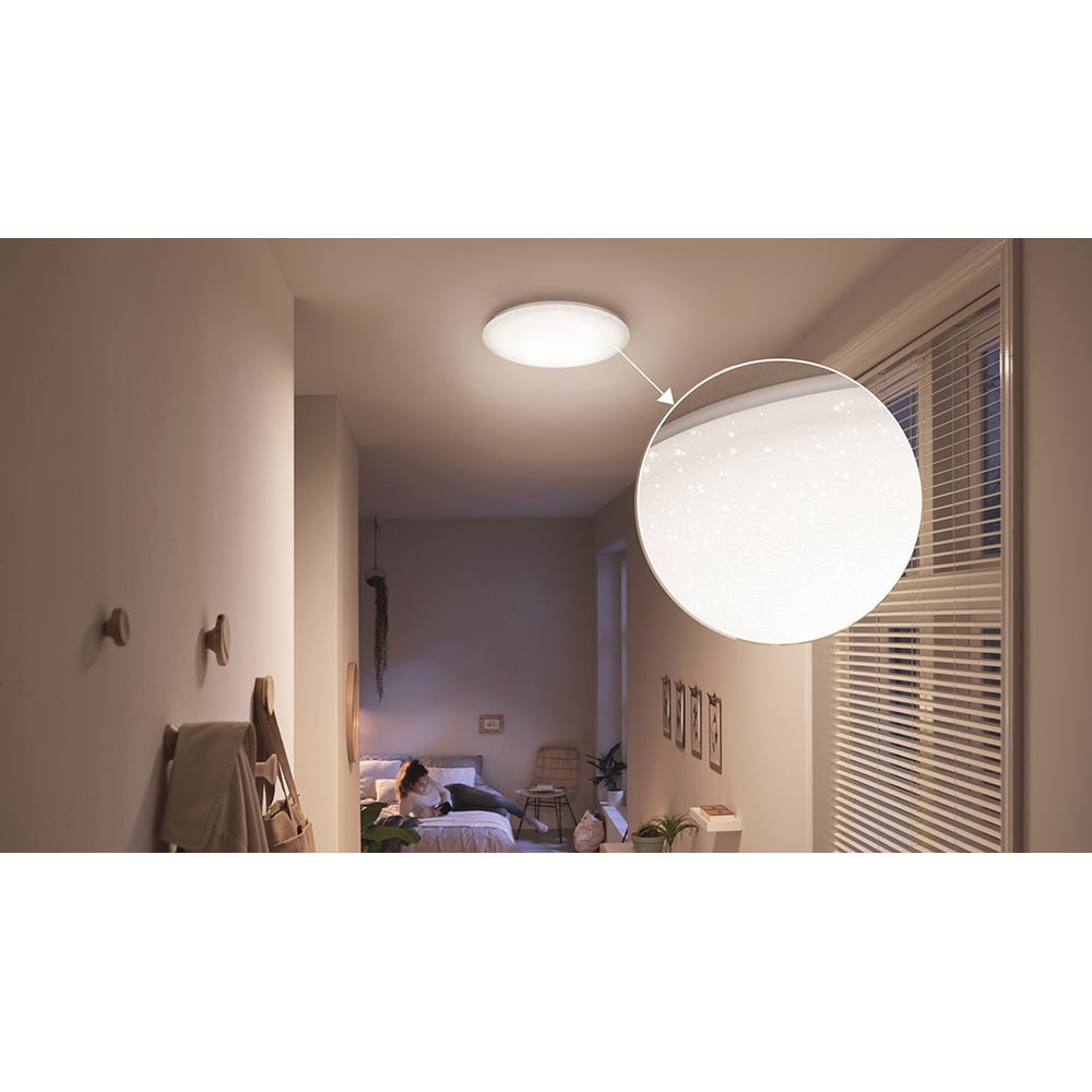 Plafoniera LED PHILIPS Moire Sparkling, 10W, 1100lm, IP20, 4000K, aluminiu plastic, alb