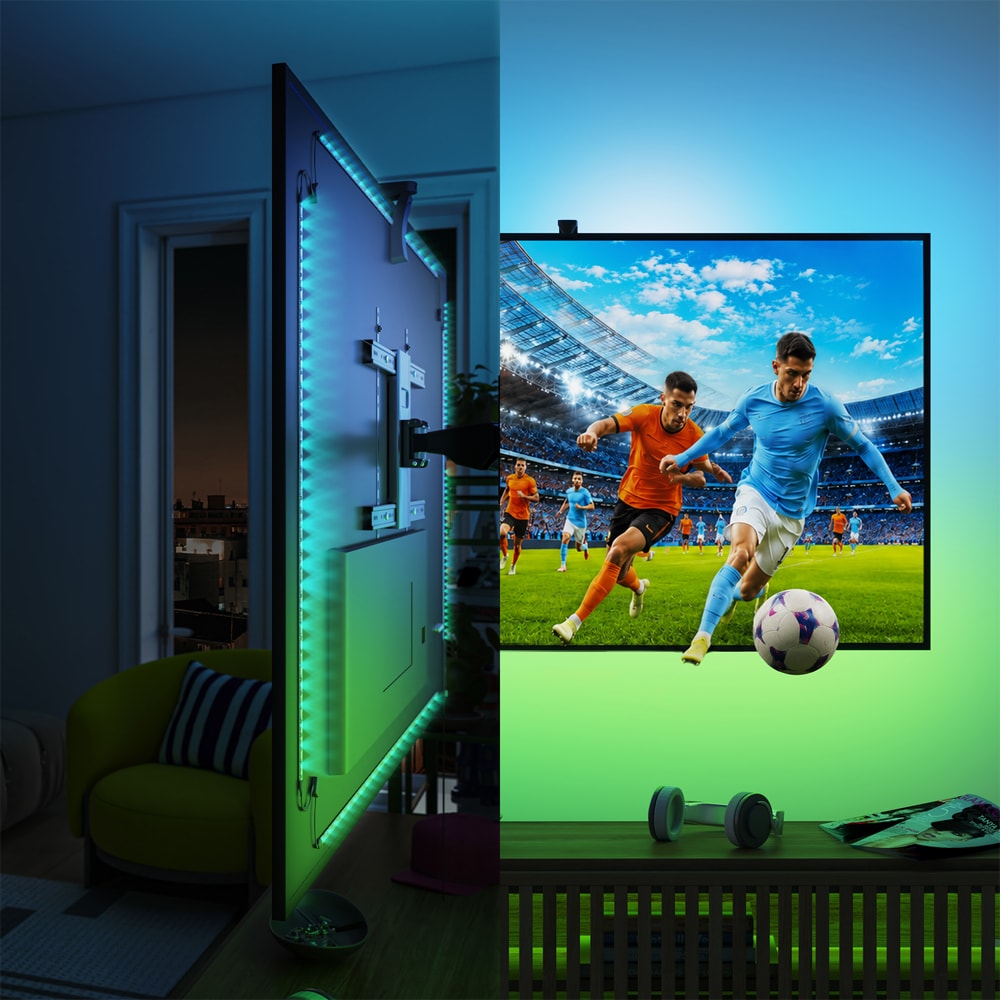 Pachet PHILIPS Smart Screen Sync, camera + banda LED RGB, pentru TV 40-50", 15W, 200lm, 2.7 m