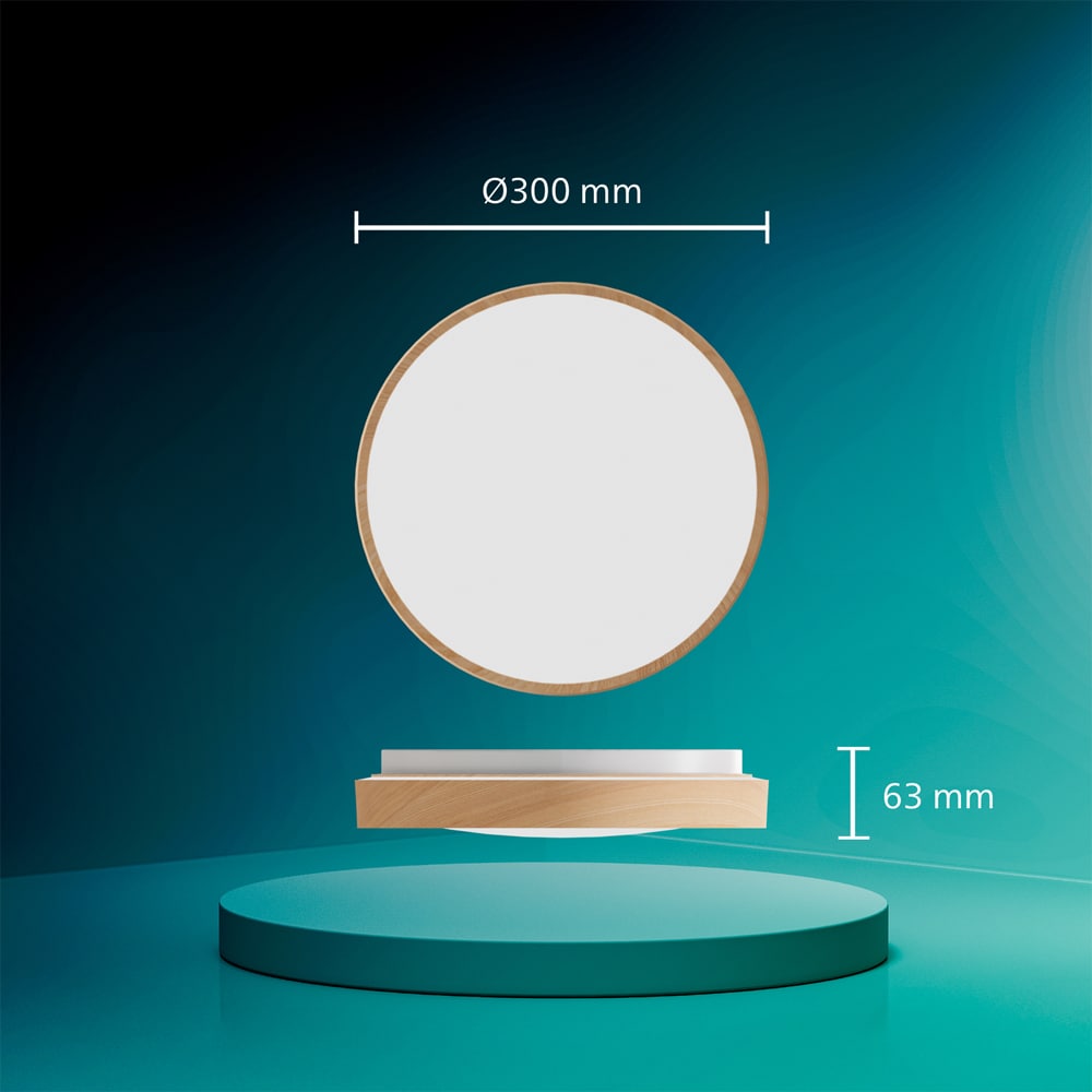 Plafoniera LED PHILIPS Stylique, 17W, 1800lm, IP20, lumina calda, maro