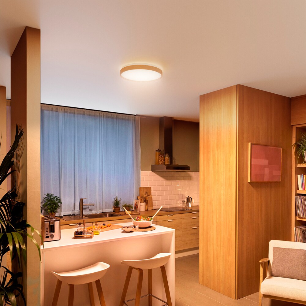 Plafoniera LED PHILIPS Stylique, 24W, 2600lm, IP20, lumina calda, maro