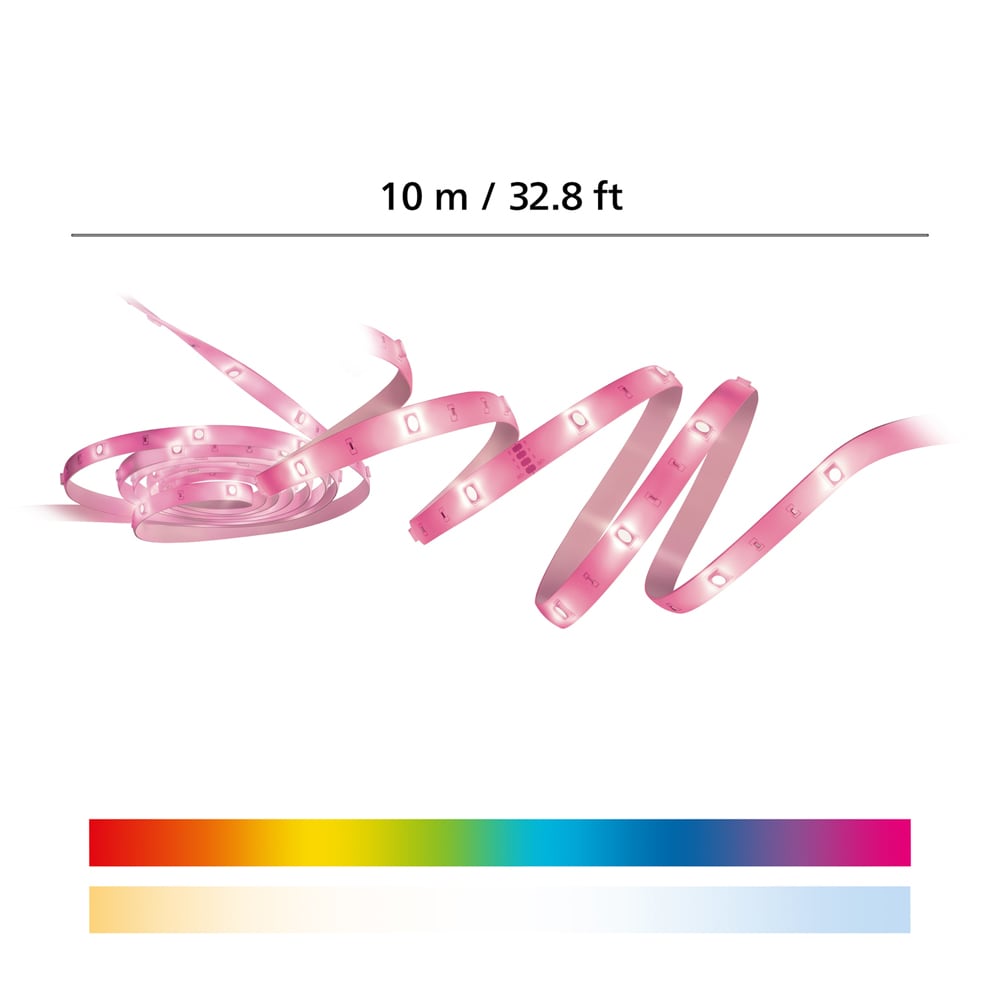 Banda LED Smart PHILIPS, RGB, telecomanda inclusa, 22W, 3800lm, 10 m
