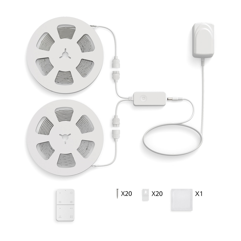 Banda LED Smart PHILIPS, RGB, telecomanda inclusa, 22W, 3800lm, 10 m