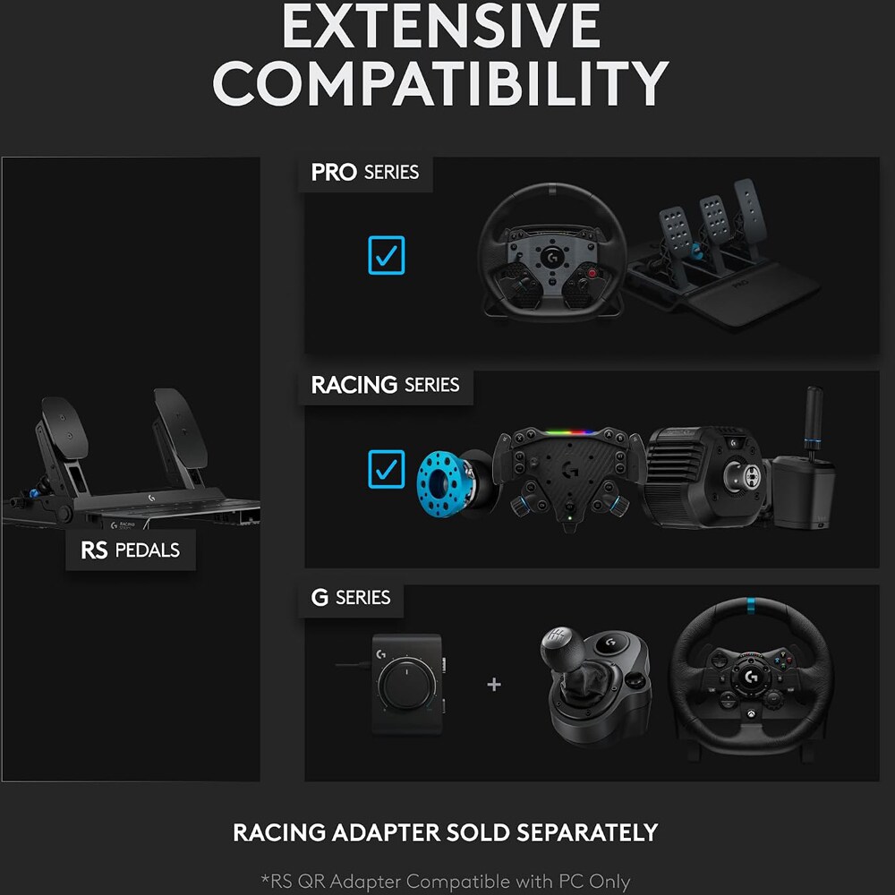 Pedale volan gaming LOGITECH RS, negru