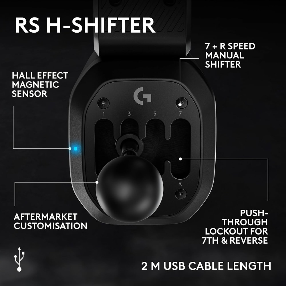 Schimbator viteze si frana de mana LOGITECH G RS H, negru