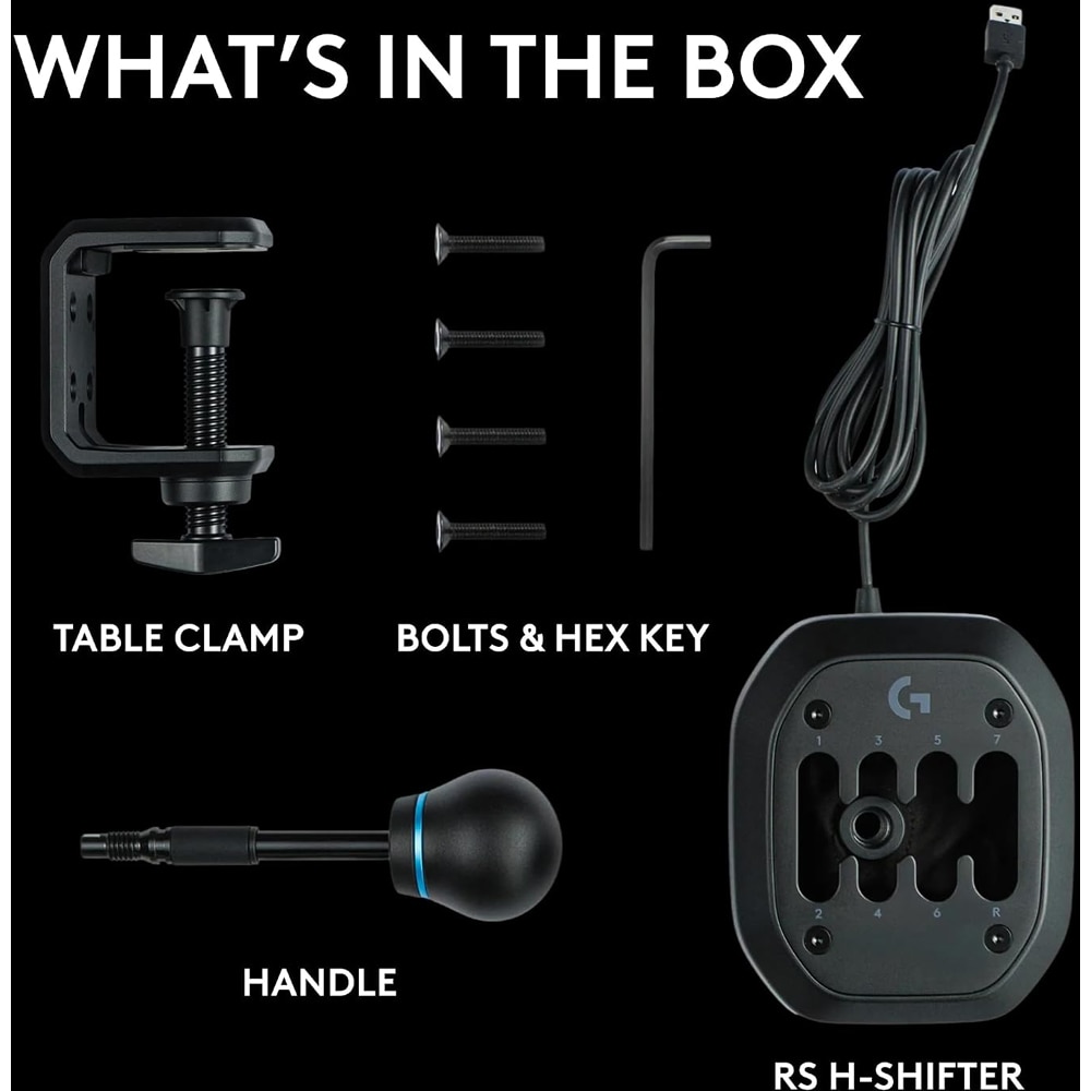 Schimbator viteze si frana de mana LOGITECH G RS H, negru