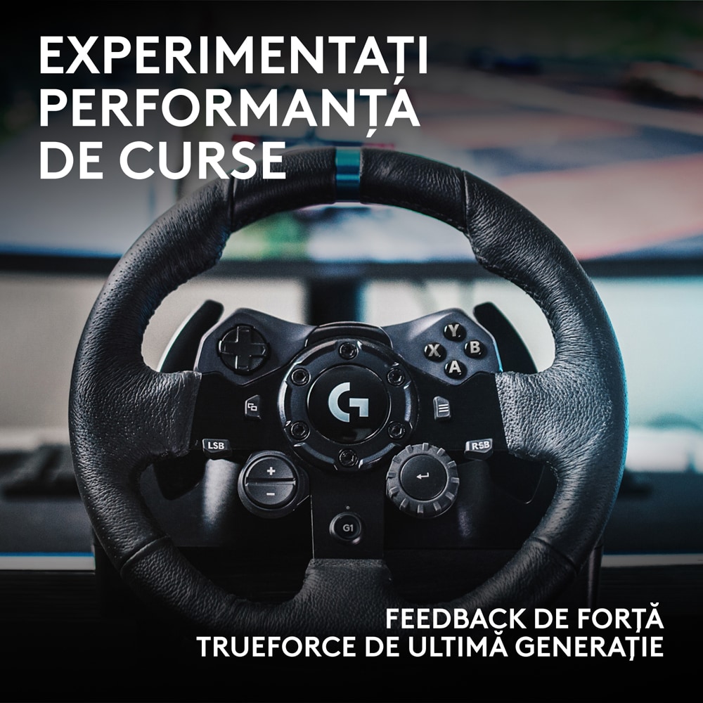 Volan Gaming LOGITECH TrueForce G923, PC, negru