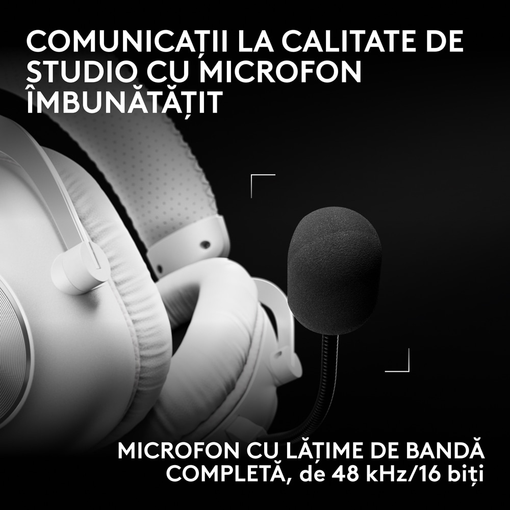 Casti Gaming Wireless LOGITECH G Pro X 3 Lightspeed, multiplatforma, alb