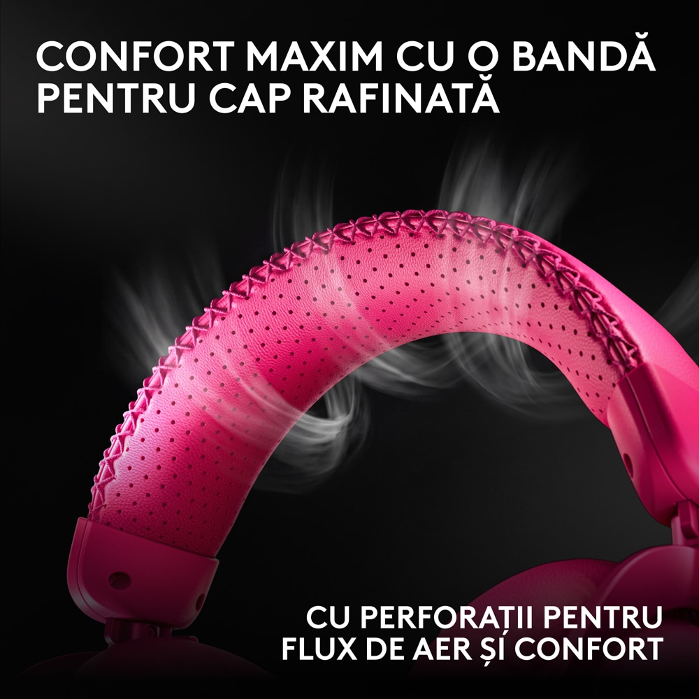 Casti Gaming Wireless LOGITECH G Pro X 3 Lightspeed, multiplatforma, magenta