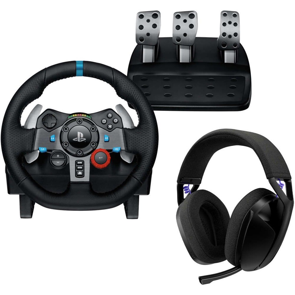 Volan gaming LOGITECH Driving Force G29 (PC/PS3/PS4/PS5) + Casti Gaming Wireless G321