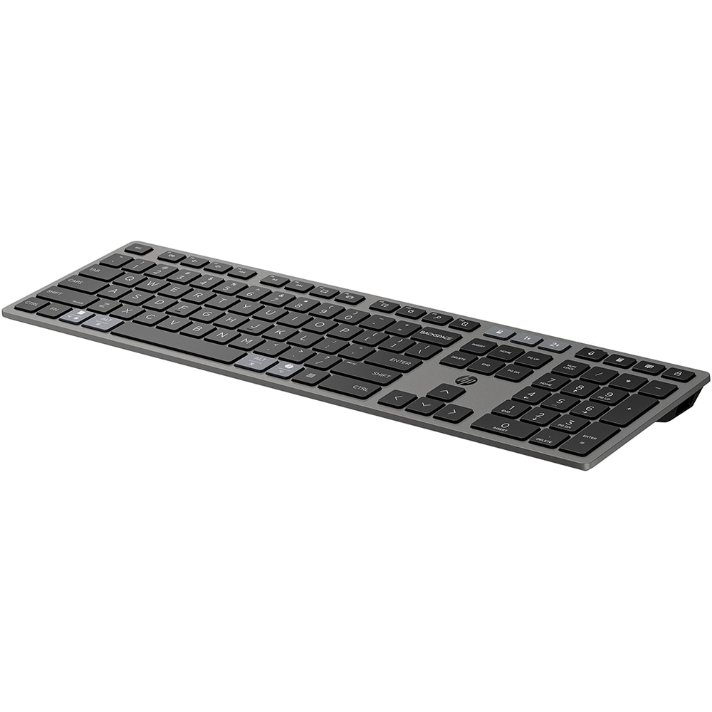 Kit tastatura si mouse wireless HP 720 Multi-device, Bleutooth, USB, negru-gri