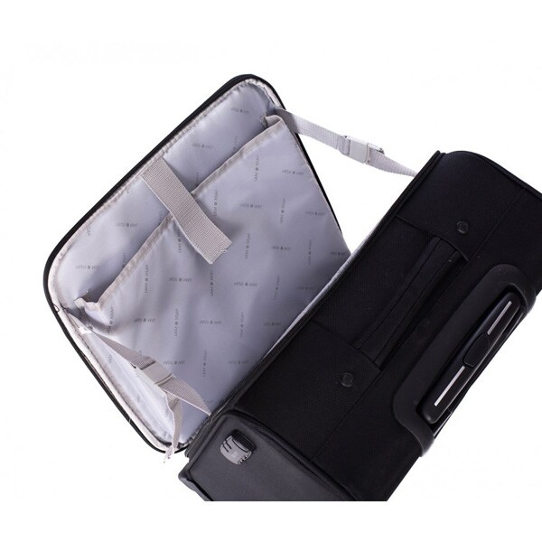 Geanta pilot LAMONZA Modena, 40 cm, negru