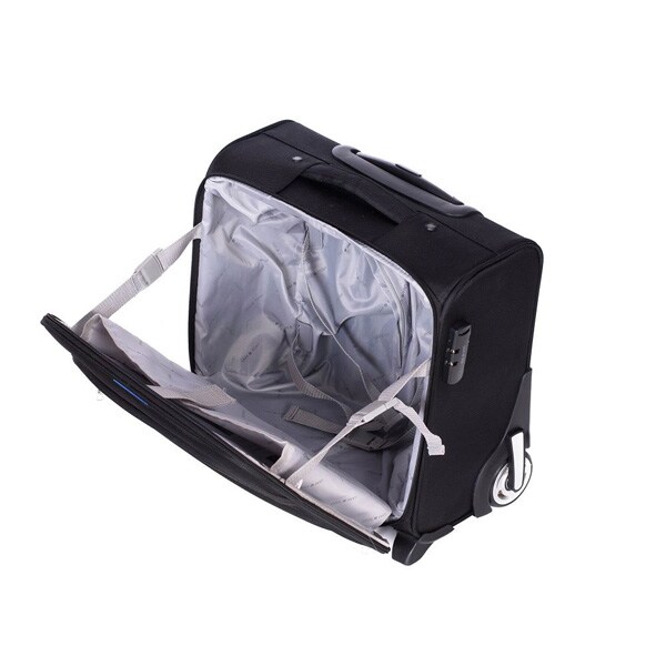 Geanta pilot LAMONZA Modena, 40 cm, negru