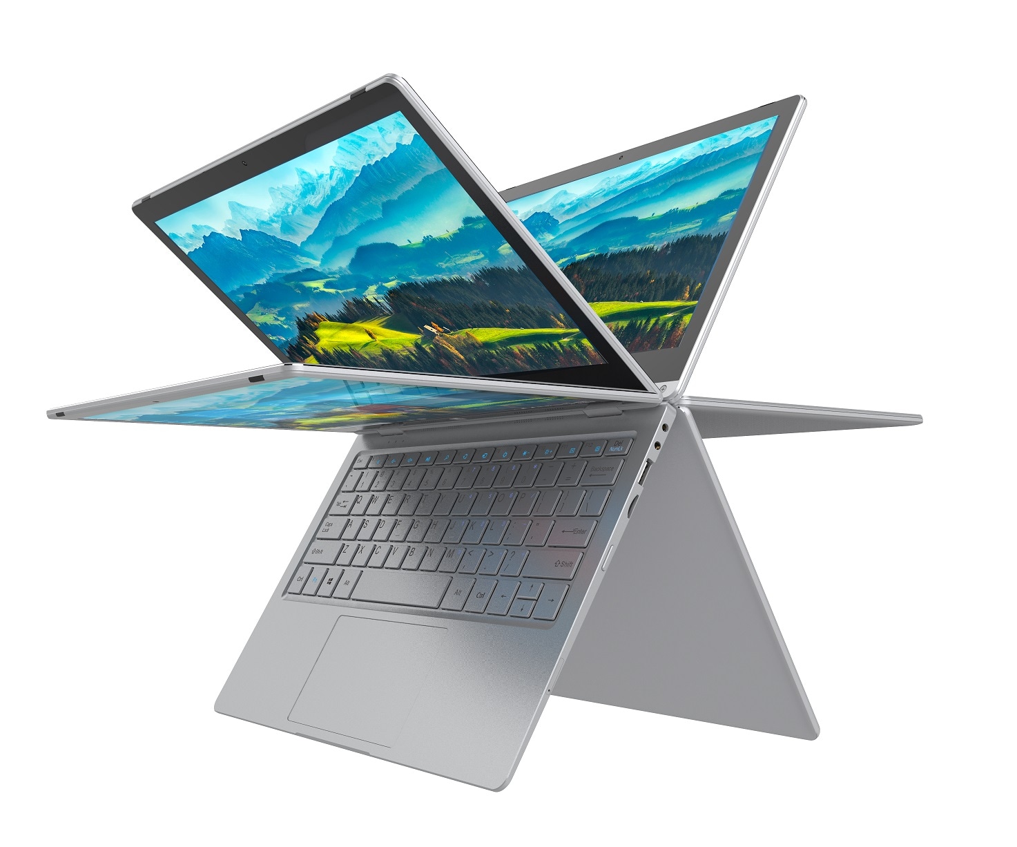 Laptop 2 in 1 MYRIA MY8312SV, Intel Pentium N4200 pana la 2.5GHz, 13.3" Touch, 4GB, SSD 256GB, Intel® HD Graphics, Free Dos