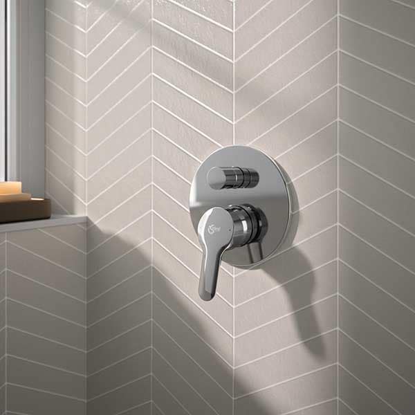 Baterie cada-dus BI IDEAL STANDARD Alpha A7185AA, alama sanitara, crom