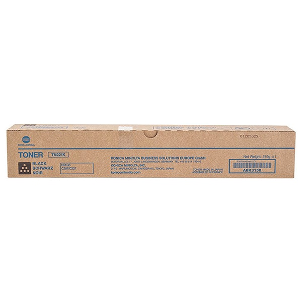 Toner original Konica Minolta TN-221K (A8K3150), negru