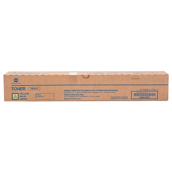 Toner original Konica Minolta TN-221Y (A8K3250), galben