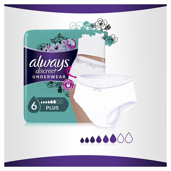 Scutece tip chilot ALWAYS Discreet Pants, M, 9 buc