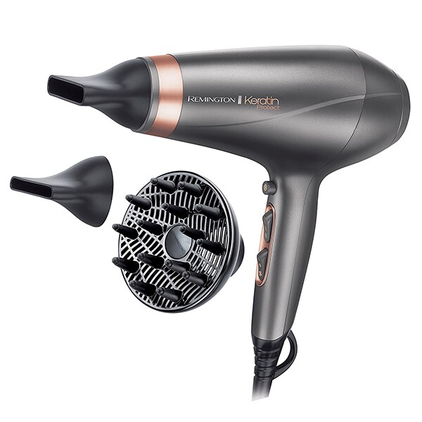 Uscator de par REMINGTON Keratin Protect AC8820, 2200W, 2 viteze, 3 trepte temperatura, gri