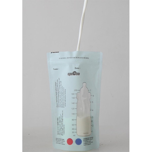 Pungi stocare lapte matern cu fermoar SPECTRA ROAC010, 30 buc, albastru deschis 