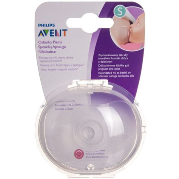 Protectie mamelon PHILIPS AVENT SCF153/01, 2 buc, marimea S, transparent 