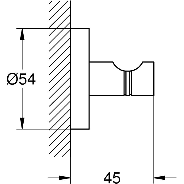 Cuier baie GROHE Essentials 40364DC1, argintiu