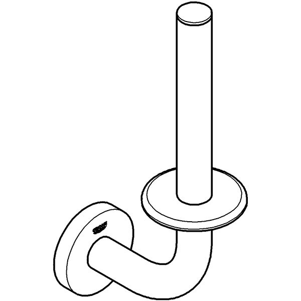 Suport hartie igienica GROHE Essentials 40385001, argintiu