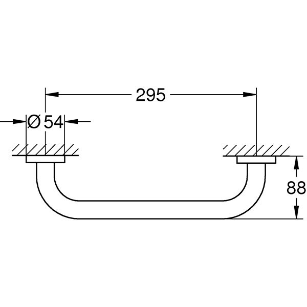 Bara de sprijin pentru cada GROHE Essentials 40421001, 34.9cm, argintiu
