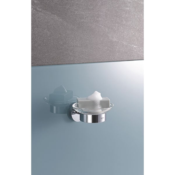 Savoniera cu suport GROHE Essentials 40444001, argintiu