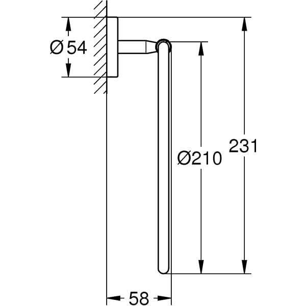 Inel prosop GROHE Bau Cosmopolitan 40460001, crom