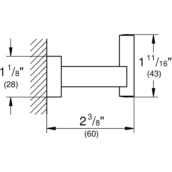 Cuier baie GROHE Essentials Cube 40511001, crom