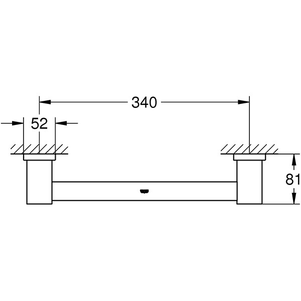 Bara de sprijin pentru cada GROHE Essentials Cube 40514001, 34 cm, crom