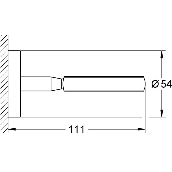 Suport perete GROHE BauCosmopolitan 40585001, argintiu