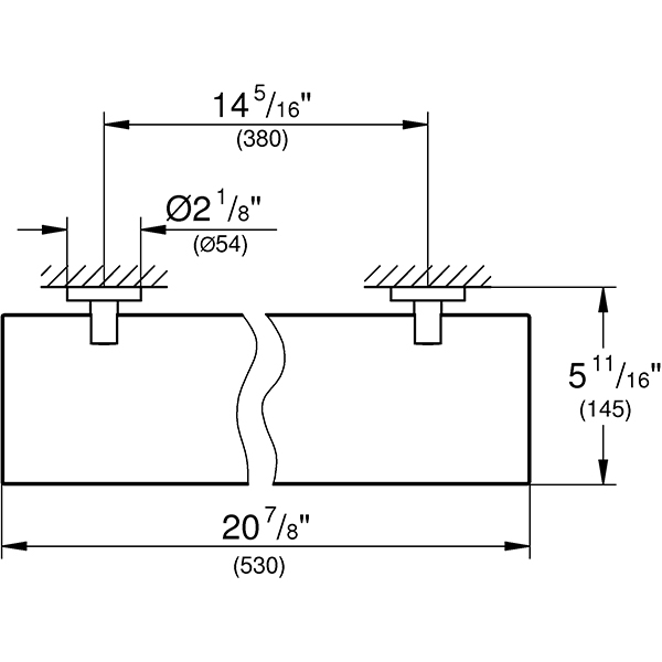 Etajera baie GROHE Essentials 40799001, 53cm, transparent
