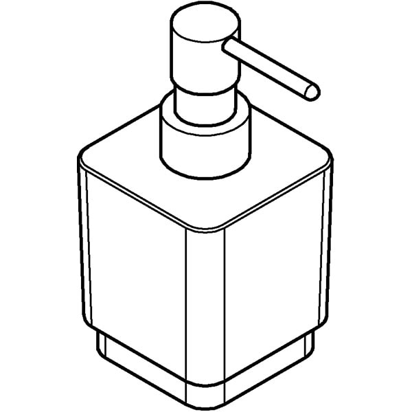 Dispenser sapun lichid GROHE Selection Cube 40805000, 300ml, argintiu