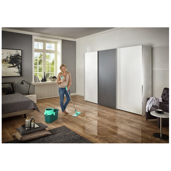 Set curatenie LEIFHEIT Clean Twist System M: Galeata, 20l + Storcator + Mop Clean Twist System M + Laveta Extra Soft M