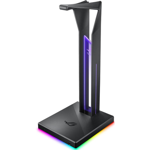 Stand casti ASUS ROG Throne Qi, Incarcare Wireless Qi, 7.1 surround, Hi-Res, RGB