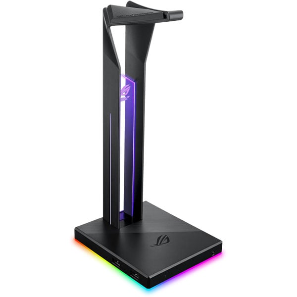 Stand casti ASUS ROG Throne Qi, Incarcare Wireless Qi, 7.1 surround, Hi-Res, RGB