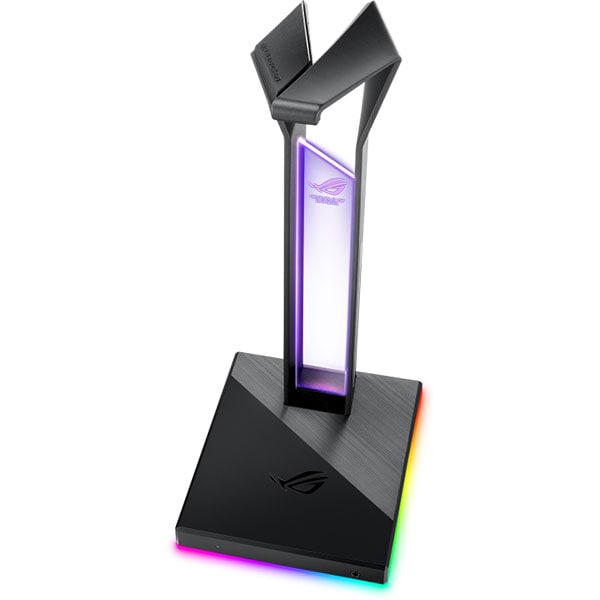 Stand casti ASUS ROG Throne Qi, Incarcare Wireless Qi, 7.1 surround, Hi-Res, RGB