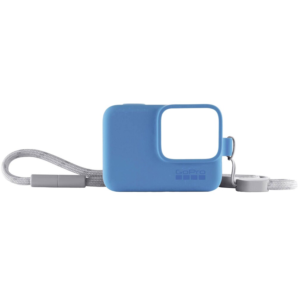 Husa de silicon + Snur reglabil GO PRO Sleeve, albastra