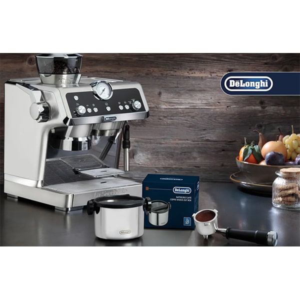 Container pentru zatul de cafea DELONGHI DLSC062, argintiu-negru