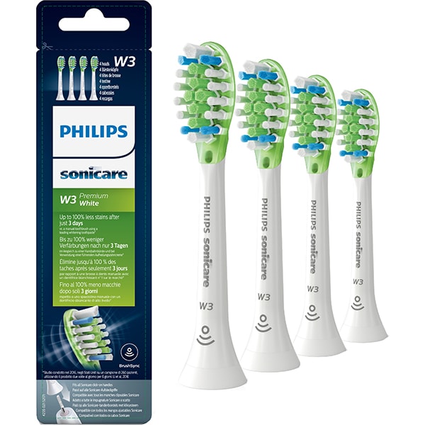 Rezerve periuta de dinti electrica PHILIPS Sonicare W3 Premium White HX9064/17, 4buc