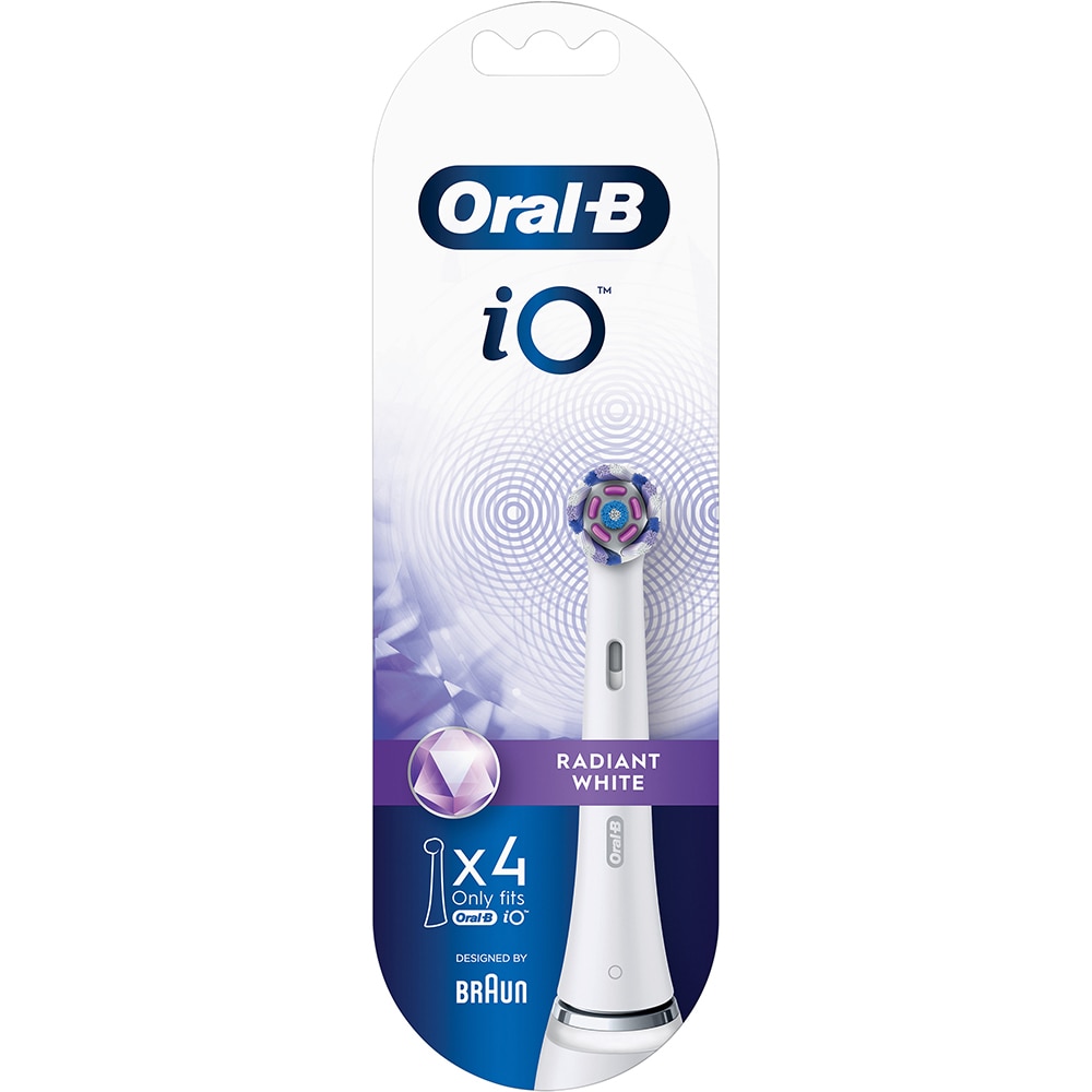 Rezerve periuta de dinti ORAL-B iO Radiant White, 4 buc, alb