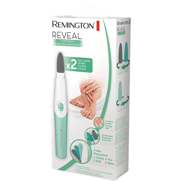 Pila electrica REMINGTON Reveal MAN1000, 2 viteze, baterie, alb-verde