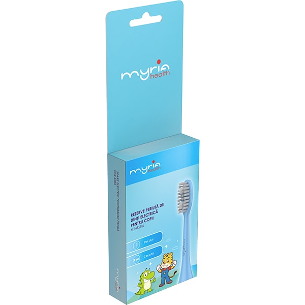 Rezerve periuta de dinti electrica pentru copii MYRIA MY4851BL, 2buc