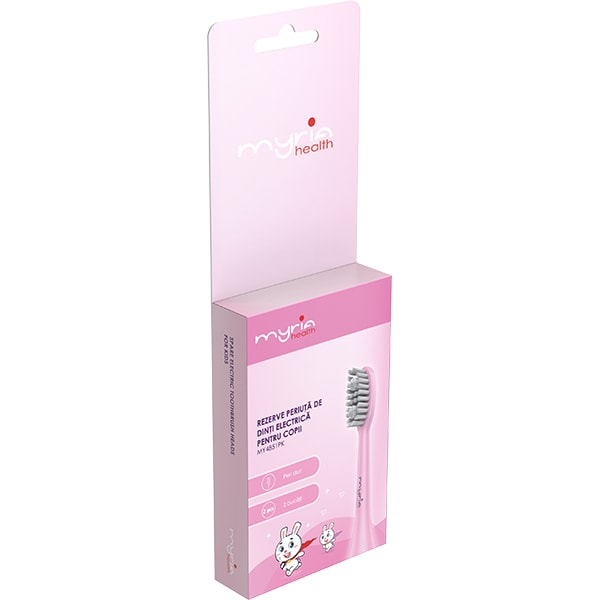 Rezerve periuta de dinti electrica pentru copii MYRIA MY4851PK, 2buc