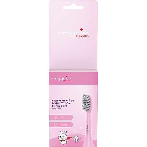 Rezerve periuta de dinti electrica pentru copii MYRIA MY4851PK, 2buc