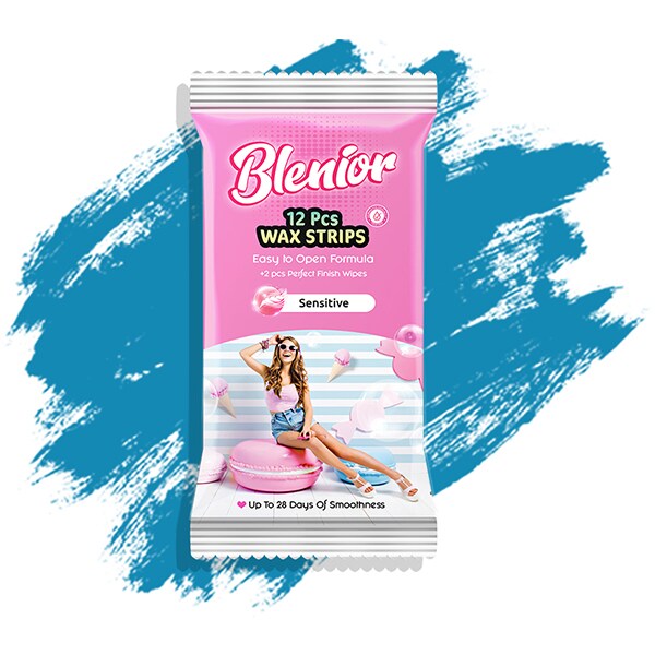 Benzi depilatoare ceara pentru piele sensibila BLENIOR, 12 benzi
