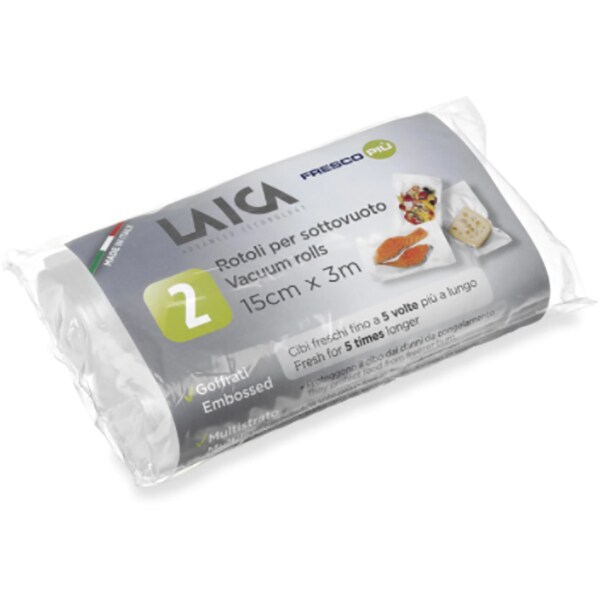 Set 2 role pungi pentru vidat LAICA VT3514, 15x300 cm, transparent